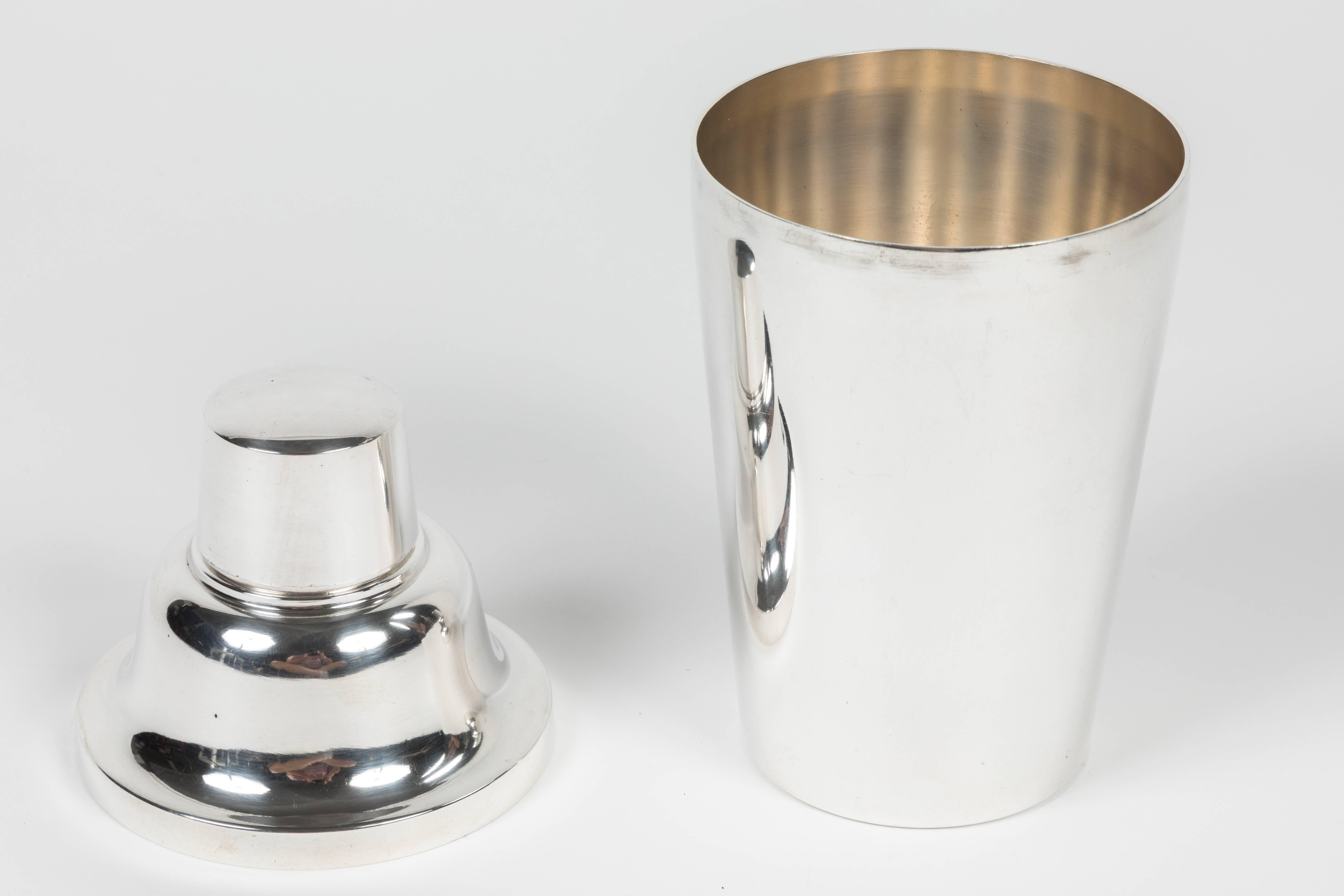 American Silver Plated Metal Cocktail Shaker by R. Wallace & Sons