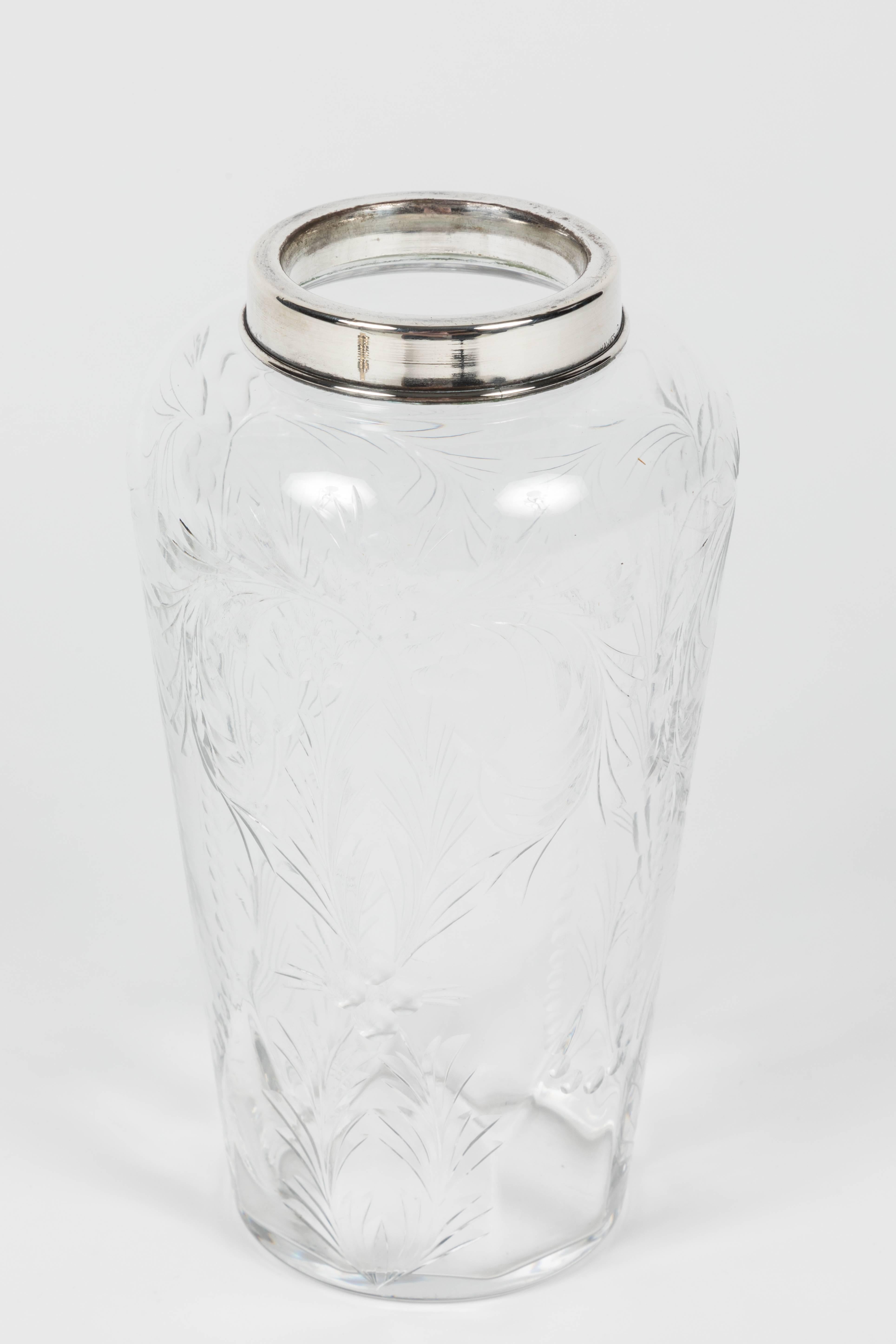 etched cocktail shaker