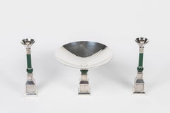 Table Garniture with Candleholders and Compote by Gucci