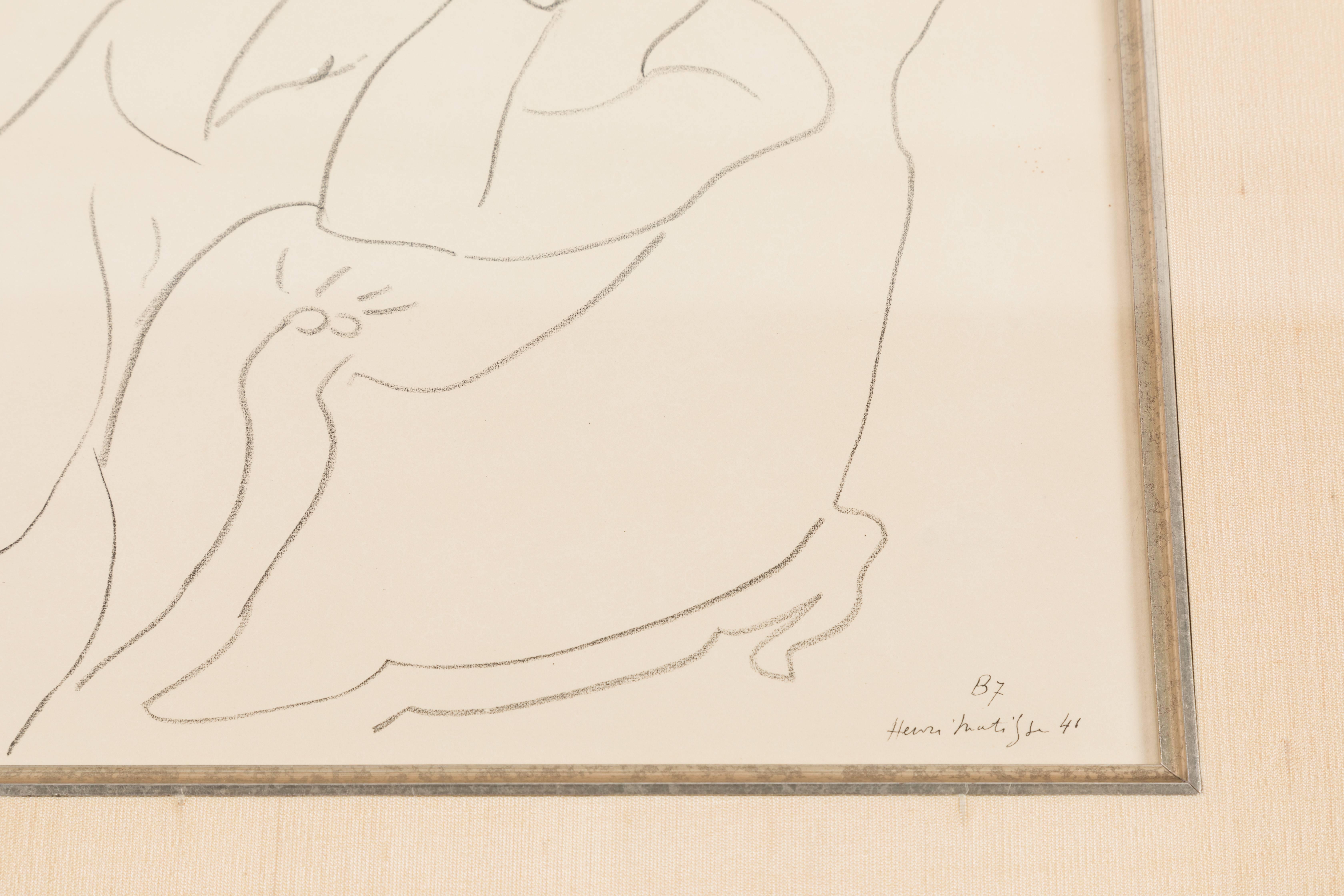 French Lithograph after a Henri Matisse Drawing