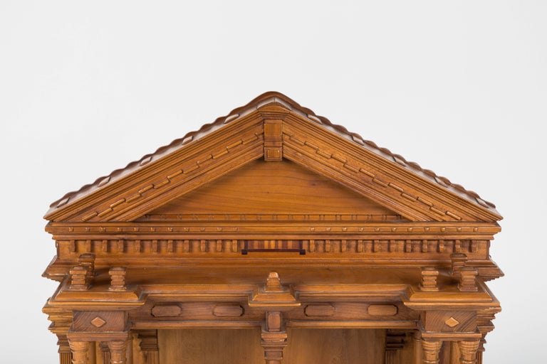 Intricately Carved Wooden Model of the Greek Parthenon at 