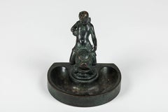 "Boy on a Dolphin" Bronze Ashtray by FC Hibbard
