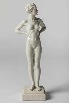 "The Swimmer" Porcelain Figurine by Gustav Adolf Daumiller for Rosenthal