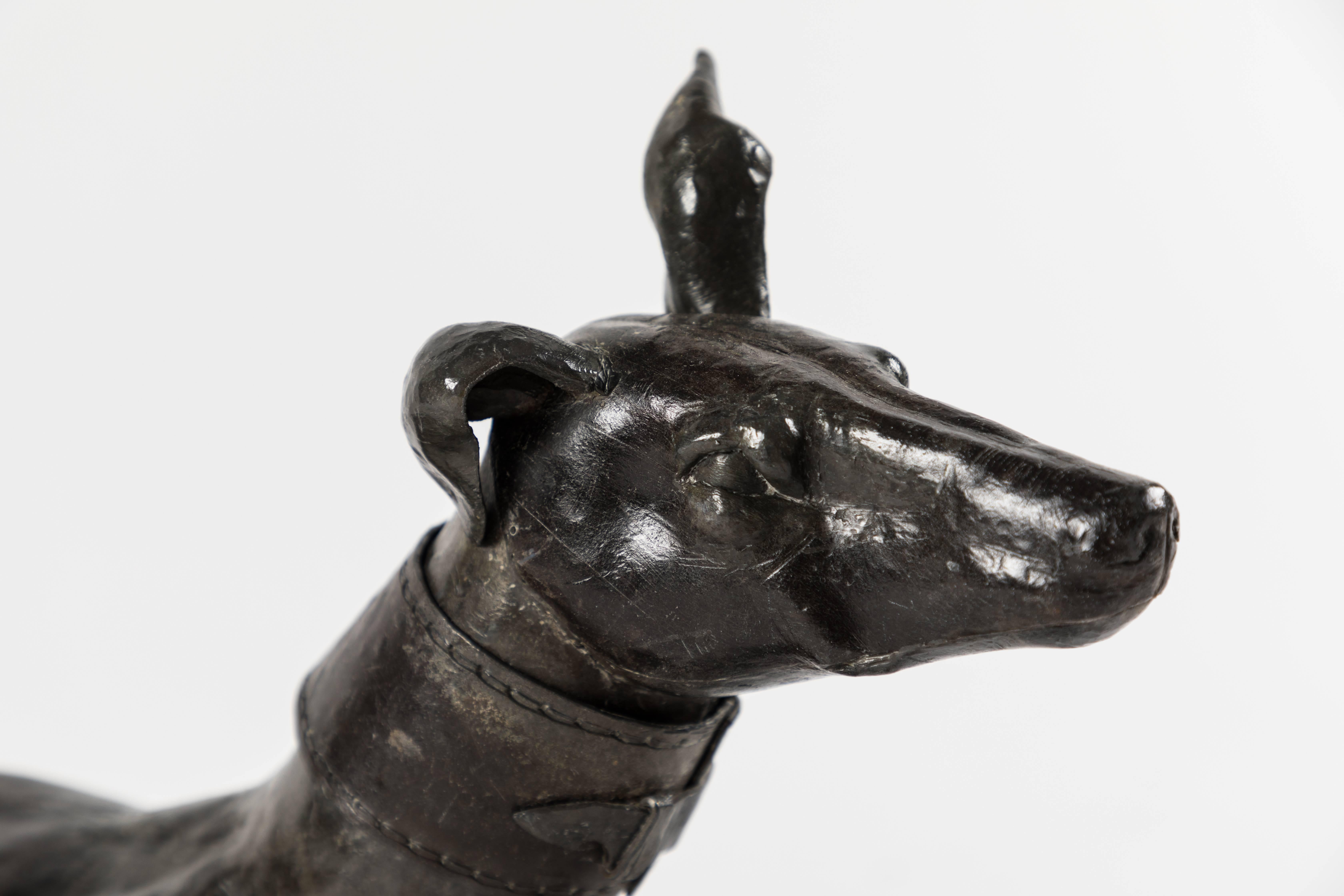 Cast Lead Greyhound Sculpture