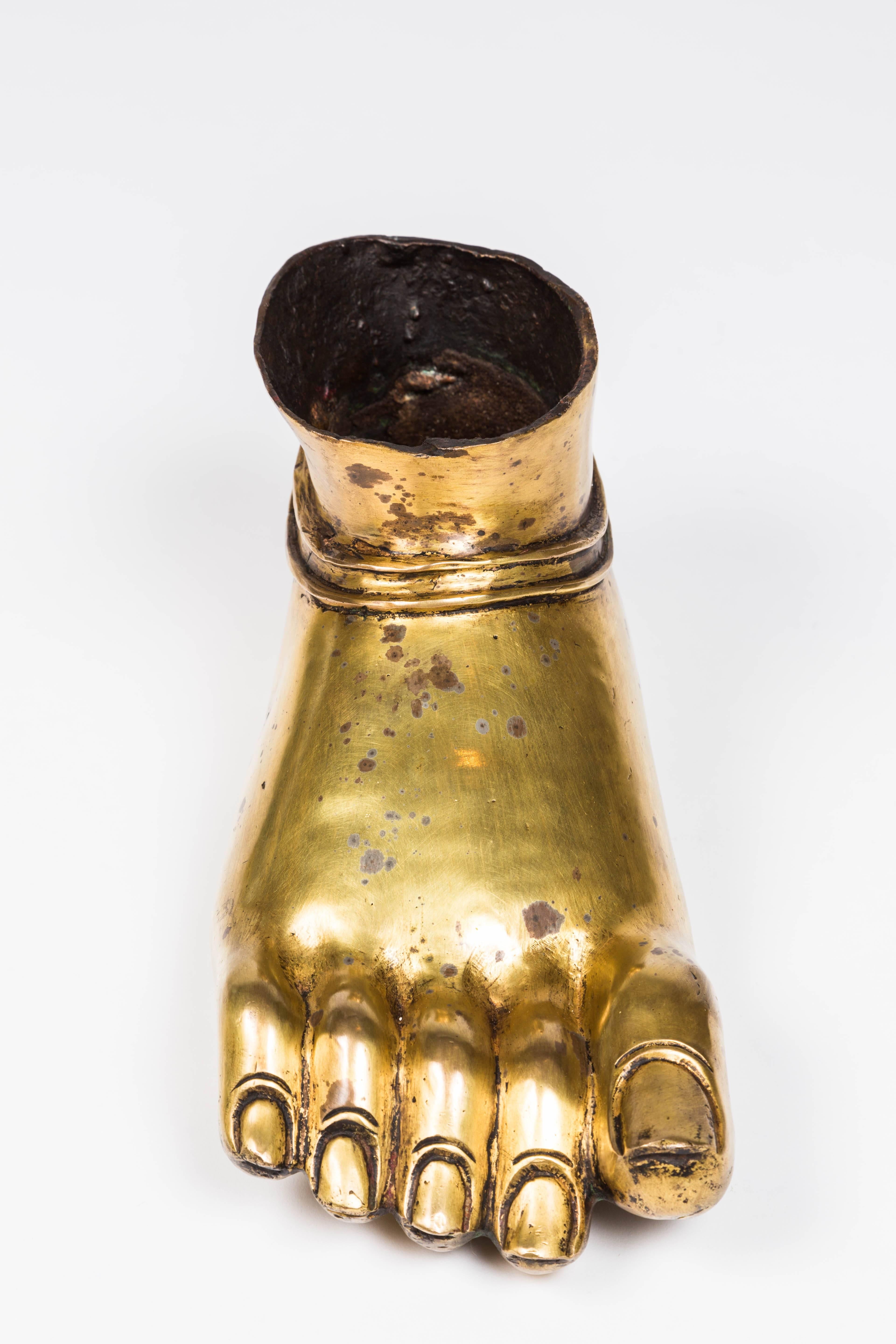 Chinese Gilt Bronze Buddha's Foot