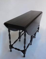 Dos Gallos Elegant Custom Oak Drop-Leaf Gate Leg Table/Console