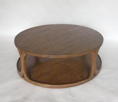 Dos Gallos Custom Round Oak Coffee Table