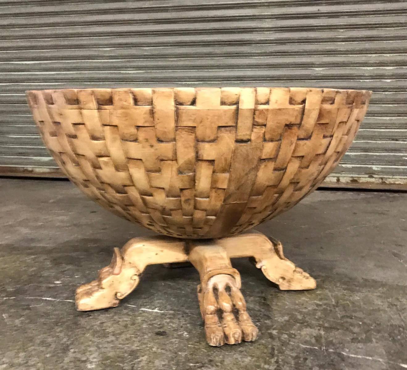 Custom side table or small coffee table with basketweave design and great little animal feet. In alder. This particular one is available off the floor.
Can be custom-made in any size and in a variety of finishes. Handmade and finished in Los
