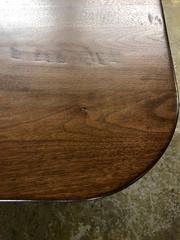 Dos Gallos Custom Walnut Square Top Pedestal Table
