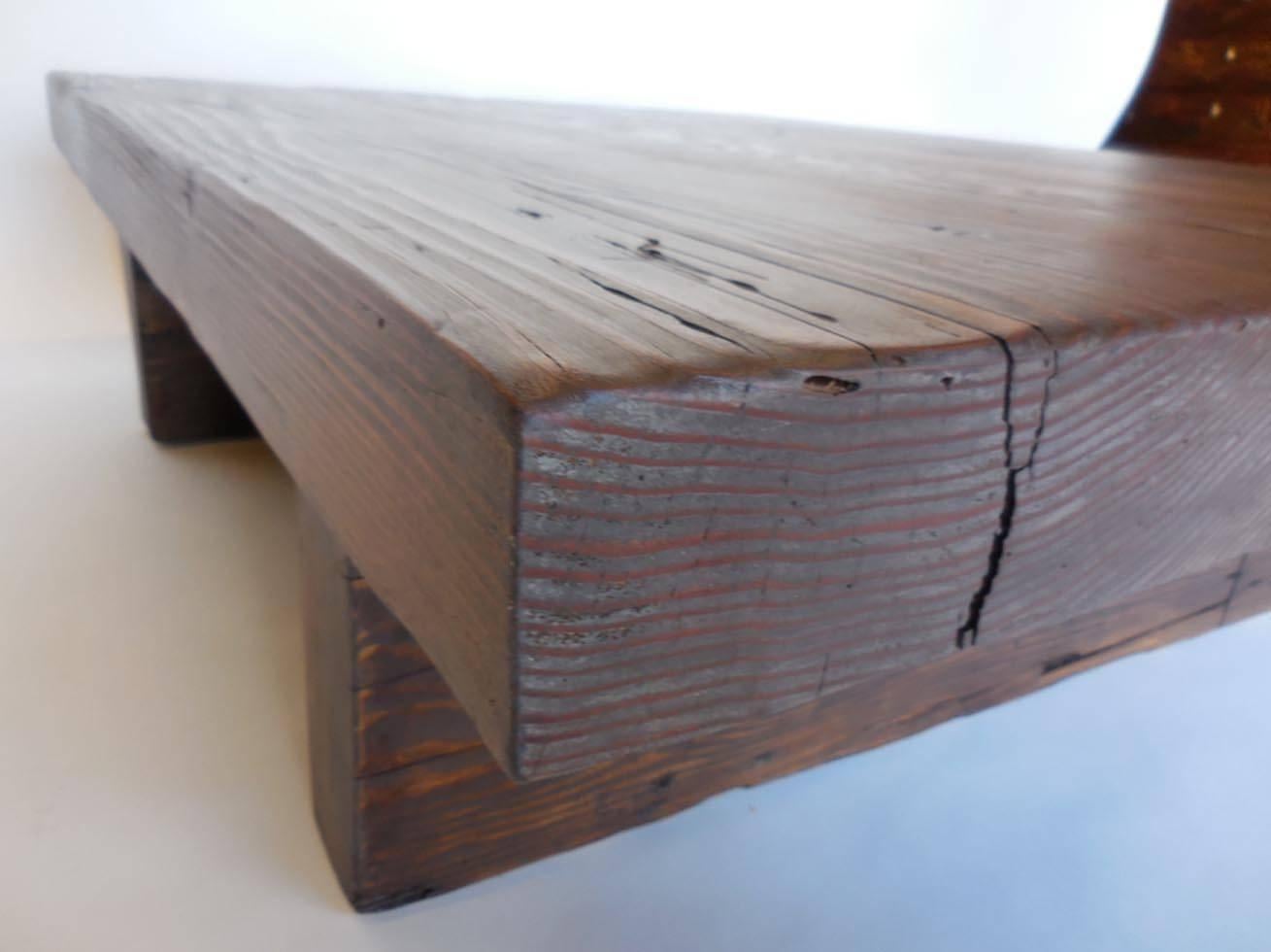 Hand-Crafted Dos Gallos Custom Modern Primitive Coffee Table