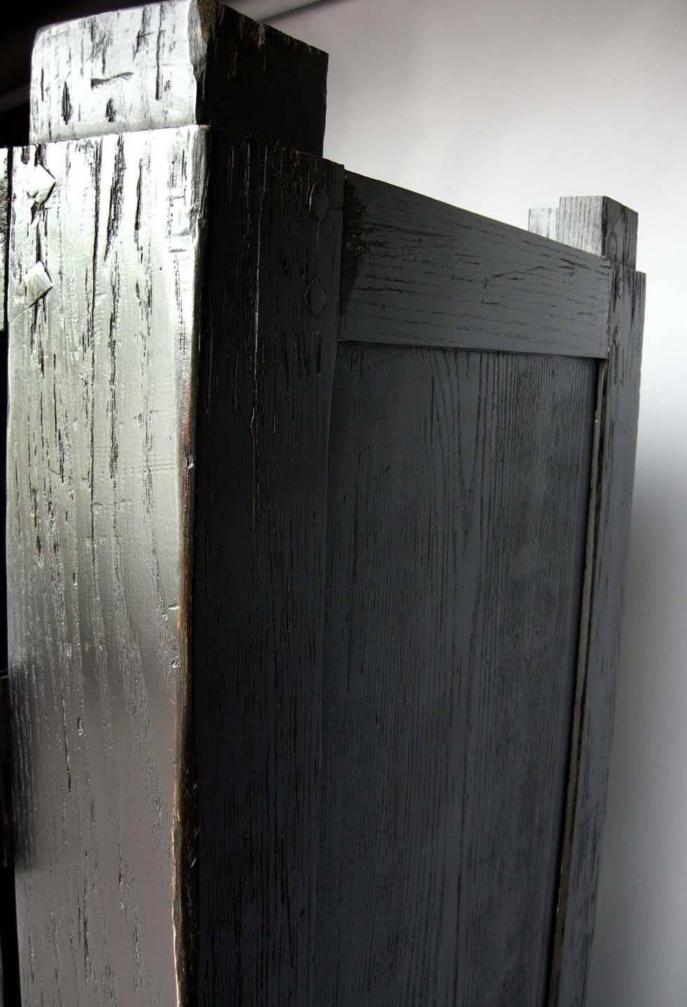 American Dos Gallos Custom Large Rustic Modern Armoire or Wardrobe For Sale