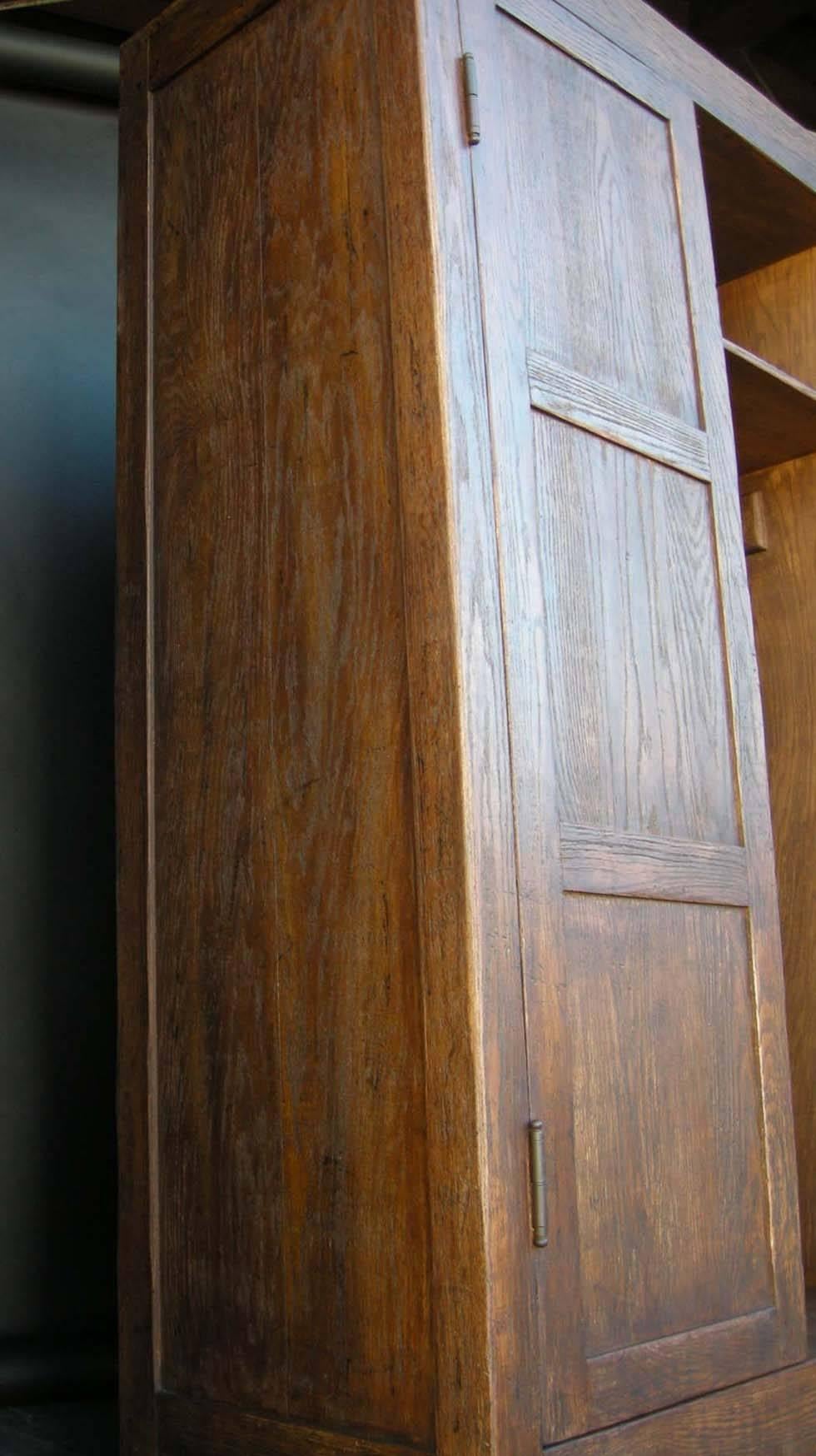 large wood cabinet with doors