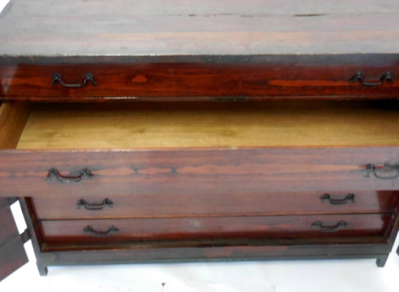 Japanese 18th Century Chest In Fair Condition In Los Angeles, CA