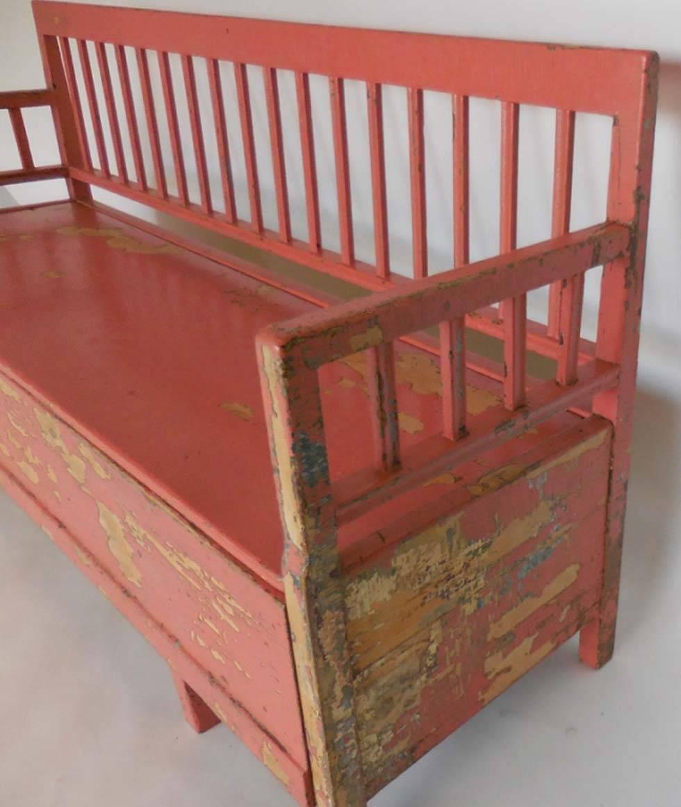19th Century Painted Swedish Bench/Daybed 2