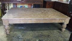 Dos Gallos Custom Ceruse Oak Wood Coffee Table