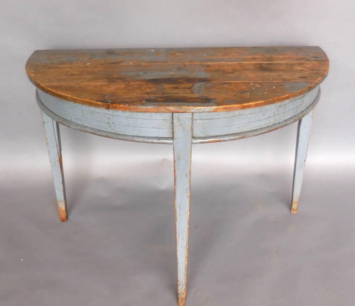 Gustavian Demilune Table at 1stdibs