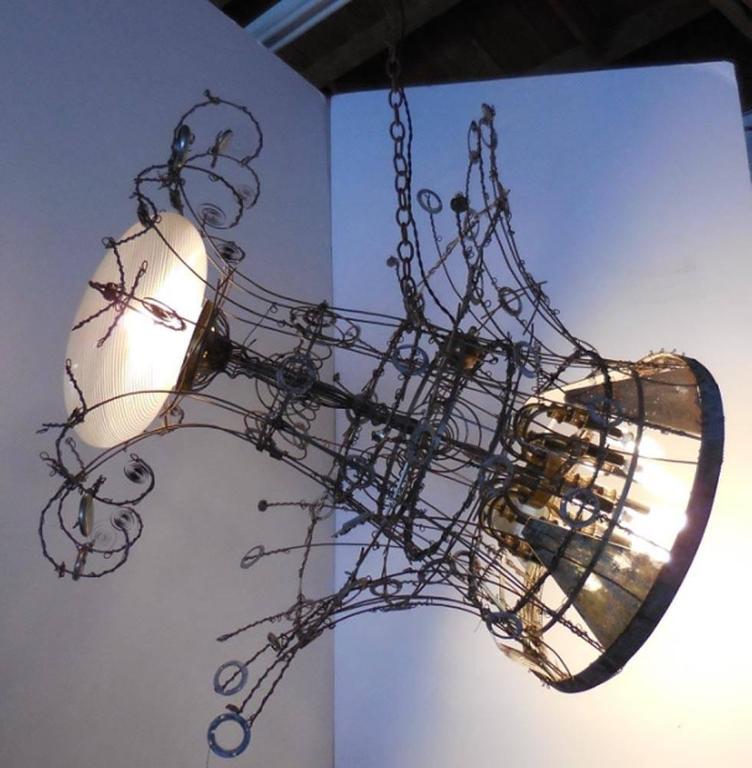 20th Century Whimsical Steampunk  Chandelier For Sale