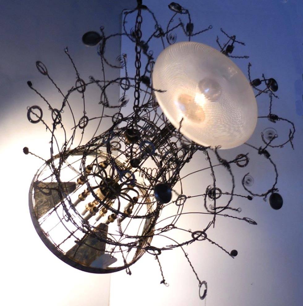 Whimsical Steampunk  Chandelier In Good Condition In Los Angeles, CA