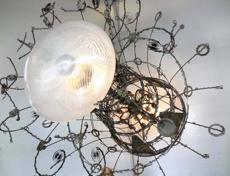 Glass Whimsical Steampunk  Chandelier For Sale