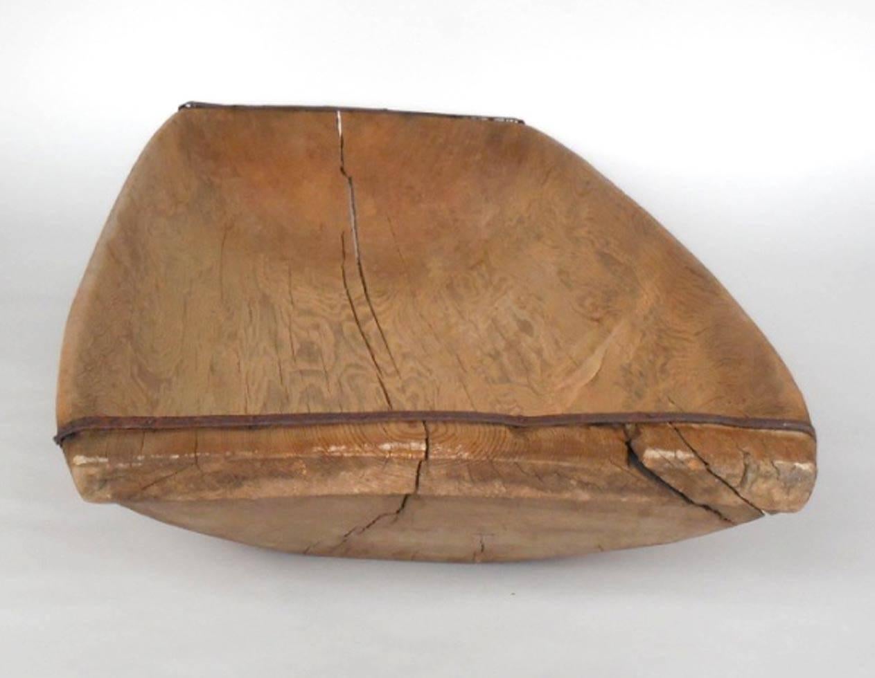 Large-Scale 19th Century Swedish Dough Bowl In Good Condition In Los Angeles, CA