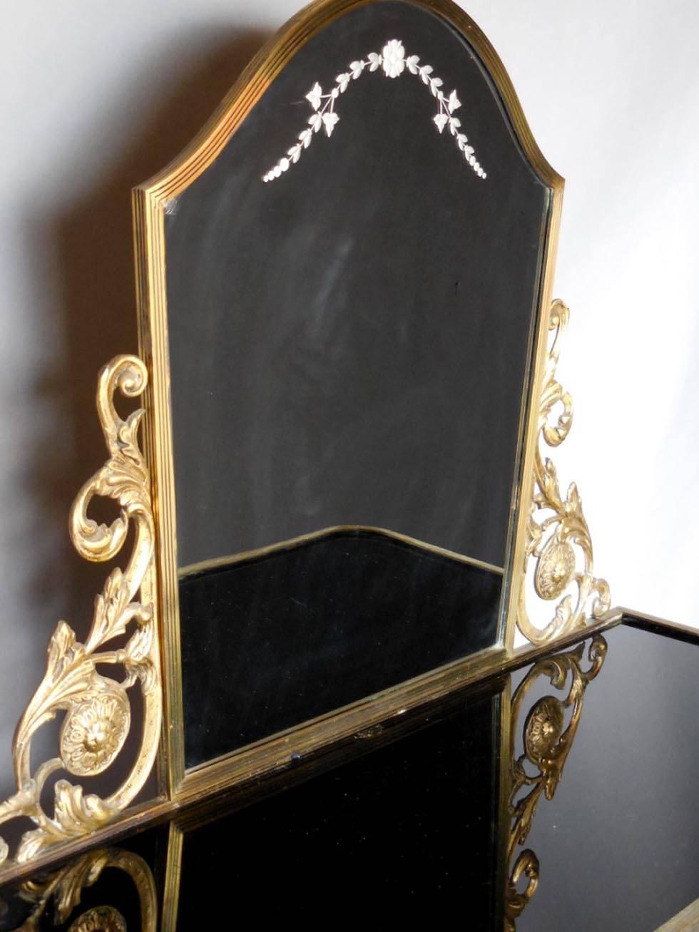 Black Glass and Gold Spanish Chest 1