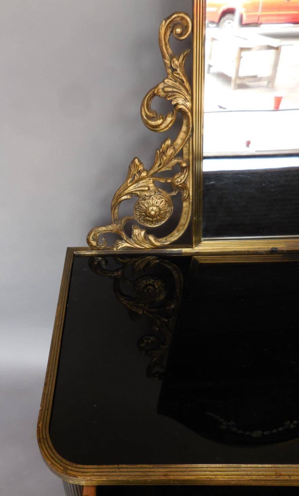 Black Glass and Gold Spanish Chest 3