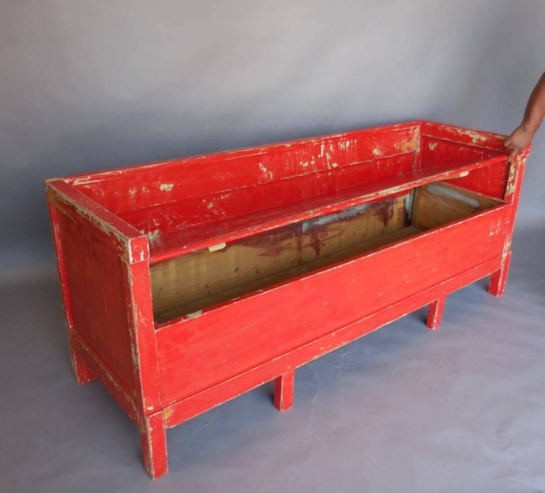 Antique 19th Century Swedish Painted Bench In Good Condition In Los Angeles, CA