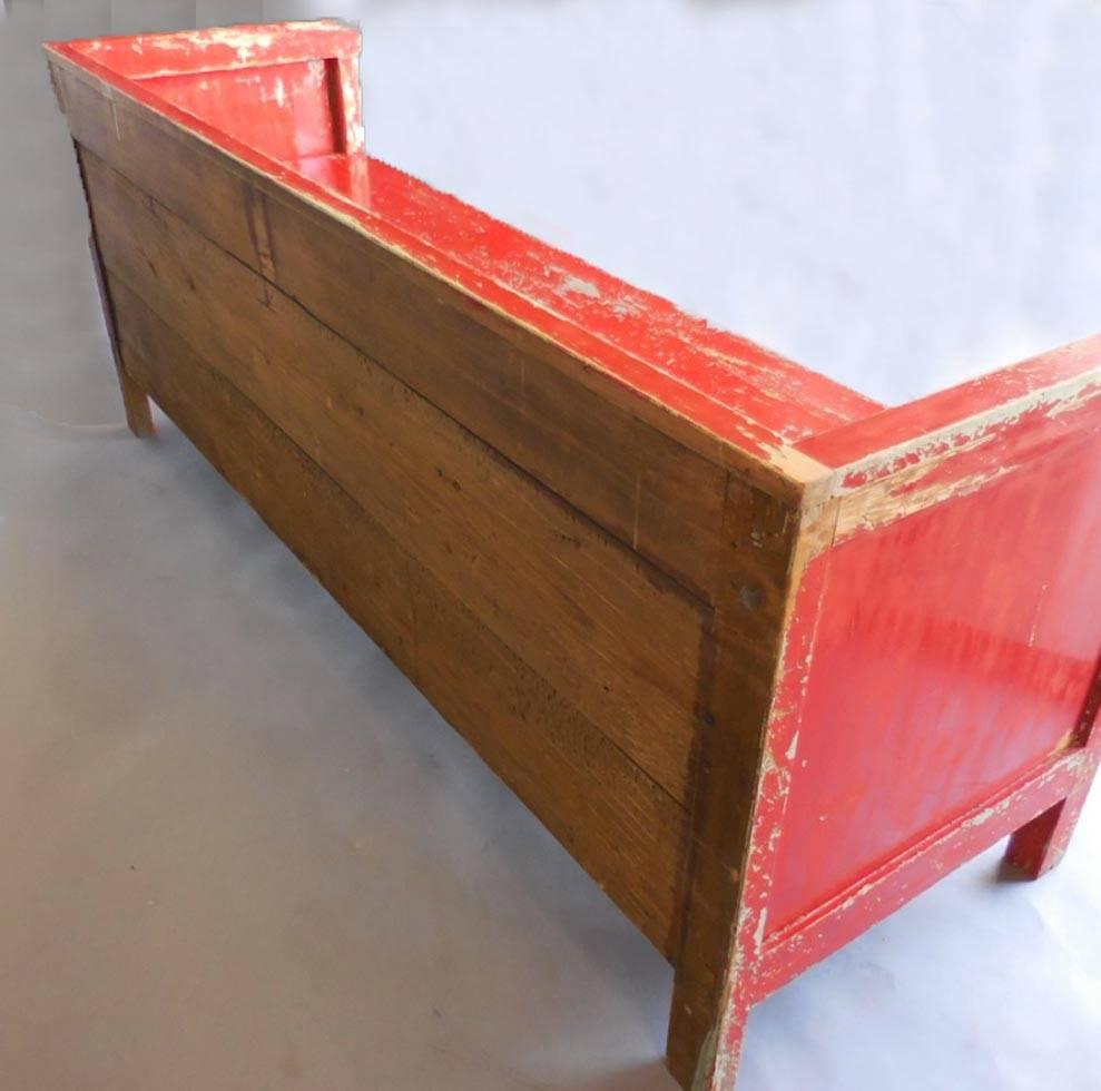 Antique 19th Century Swedish Painted Bench 1