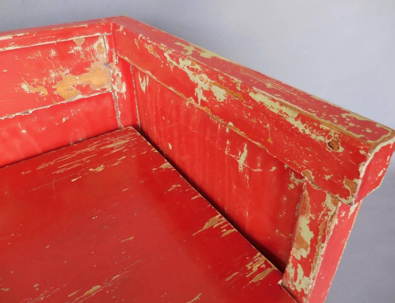 Antique 19th Century Swedish Painted Bench 4