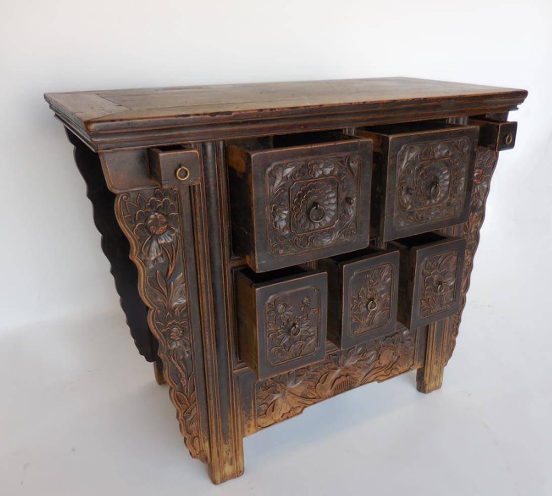 Qing Antique Chinese Carved Wood Altar Table