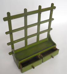 Antique Hanging Wall Shelf with Drawers