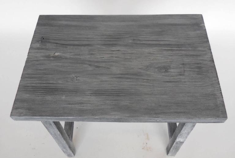 Reclaimed Wood Side Table For Sale at 1stdibs