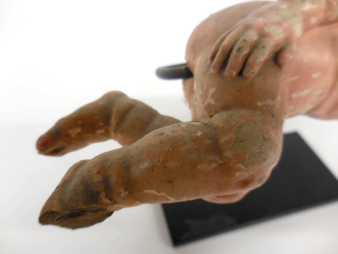 Spanish Colonial Sleeping Nino Sculpture In Good Condition In Los Angeles, CA