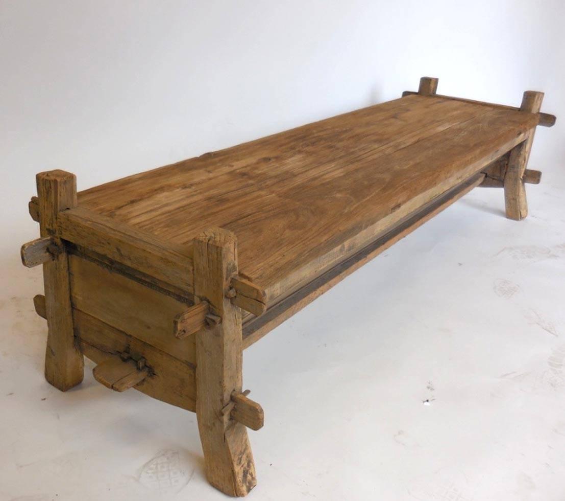 19th Century Japanese Coffee Table or Bench with Storage 4