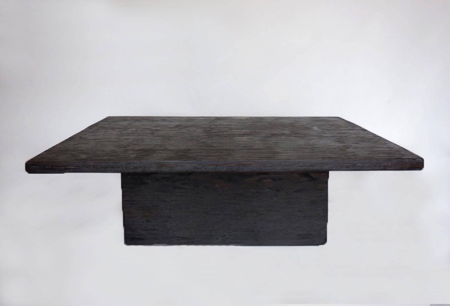 Reclaimed douglas fir wood coffee table with espresso finish. Can be made in any size and in a variety of finishes.
Made in Los Angeles, by Dos Gallos Studio.
PRICES ARE SUBJECT TO CHANGE. PLEASE INQUIRE BEFORE PLACING AN ORDER. CUSTOM ORDERS ARE