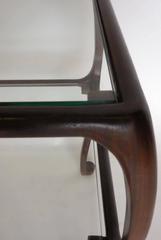 Dos Gallos Custom Curvy Side Table in Walnut Wood