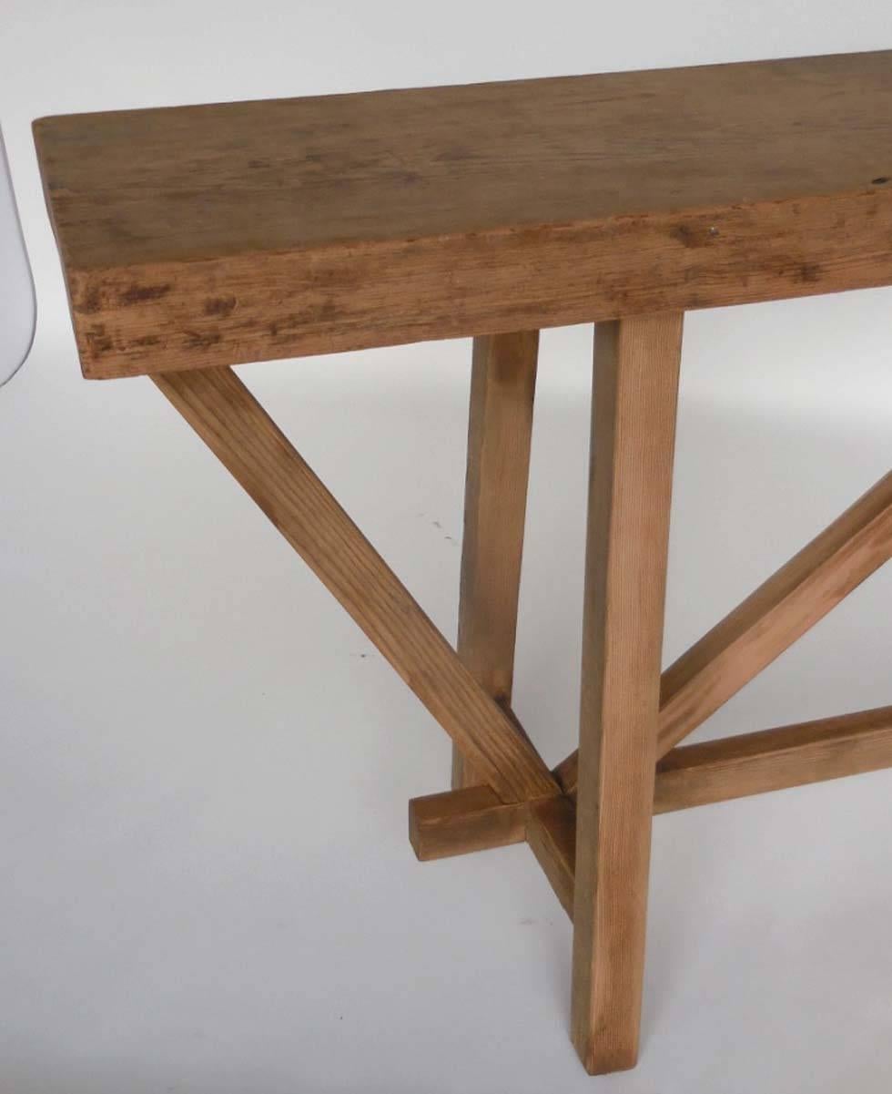 Contemporary Japanese Wood Buttress Console