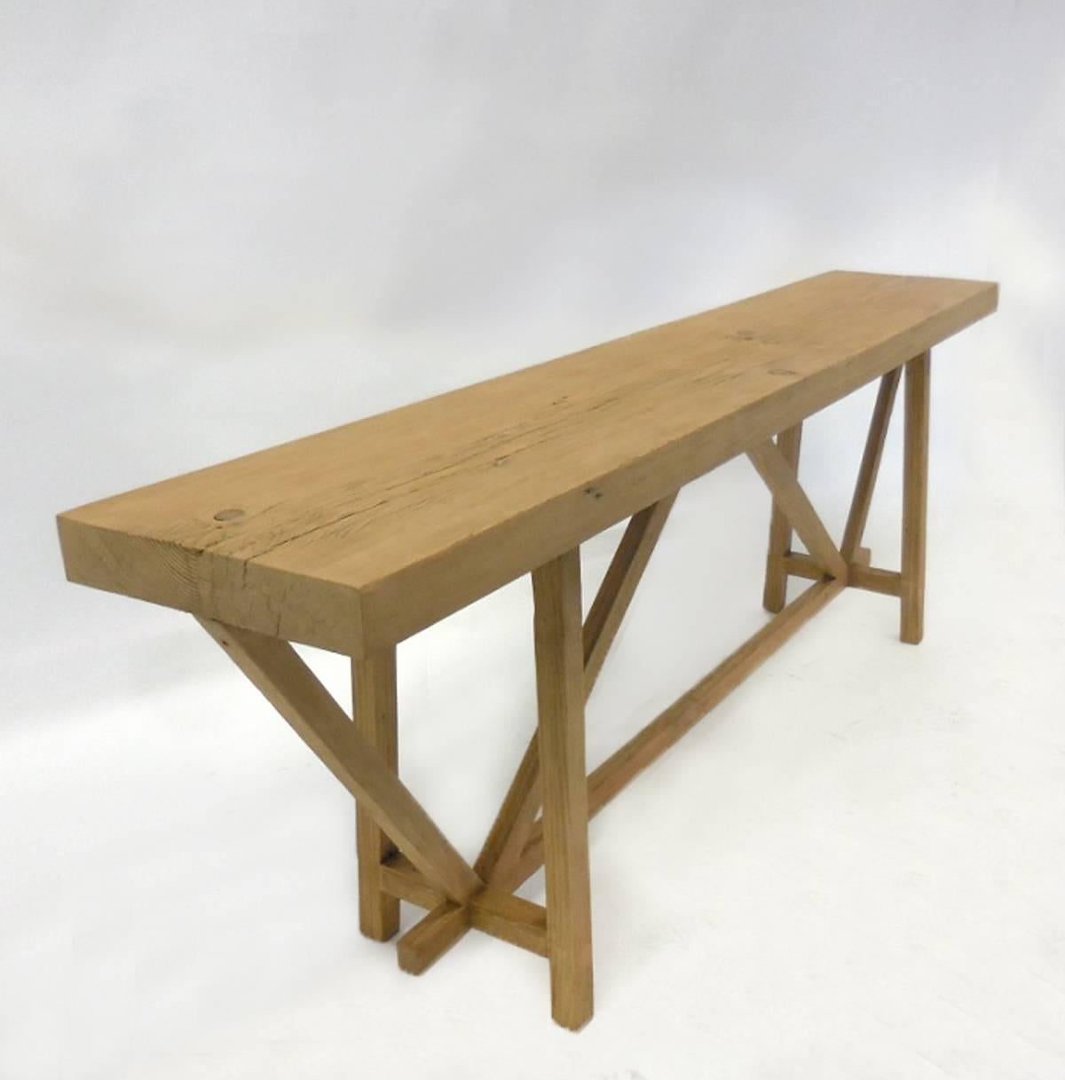 Bohemian Dos Gallos Custom  Wood Buttress Console For Sale