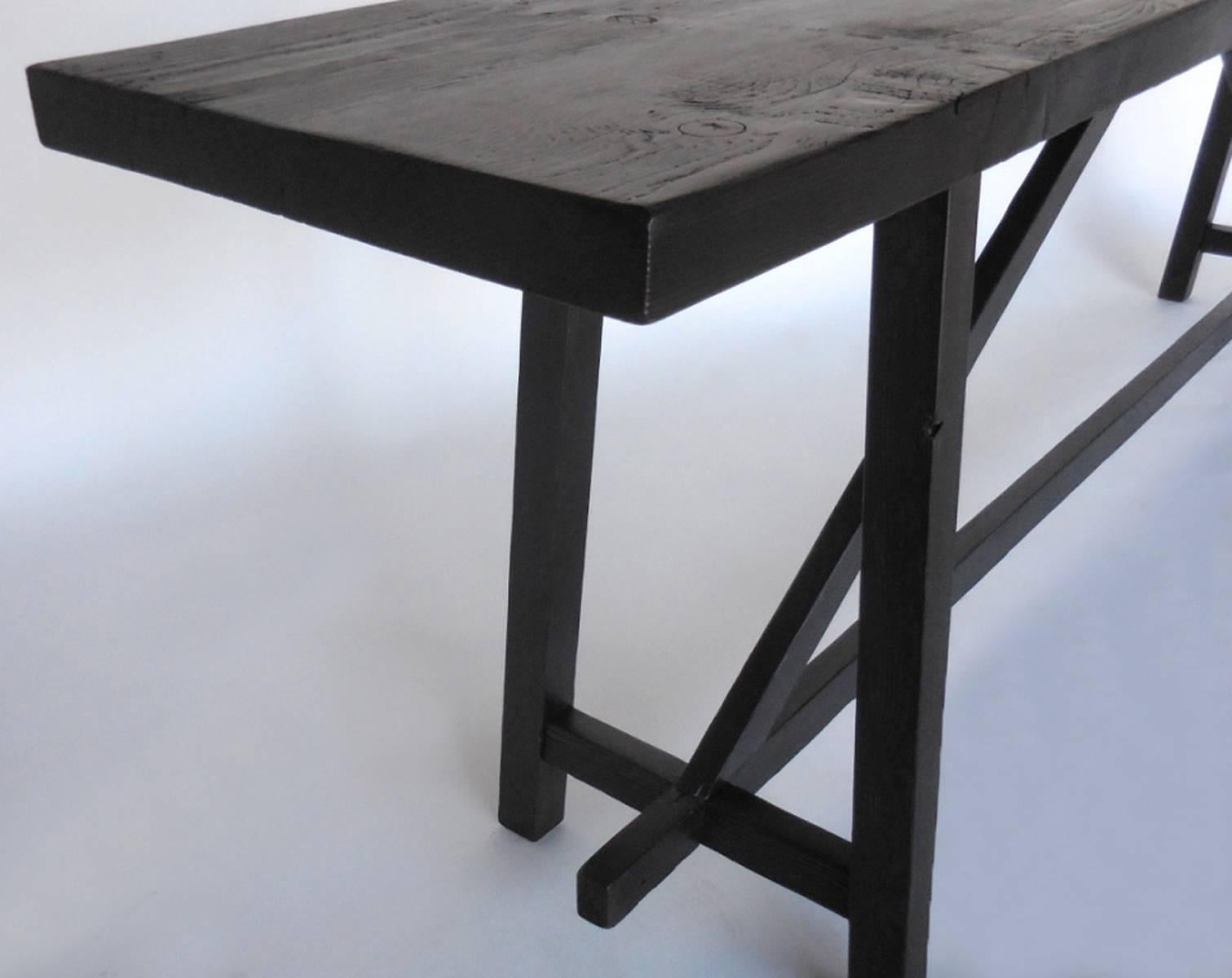 Dos Gallos Custom Reclaimed Wood Sofa zurück Tisch oder Konsole im Zustand „Gut“ im Angebot in Los Angeles, CA