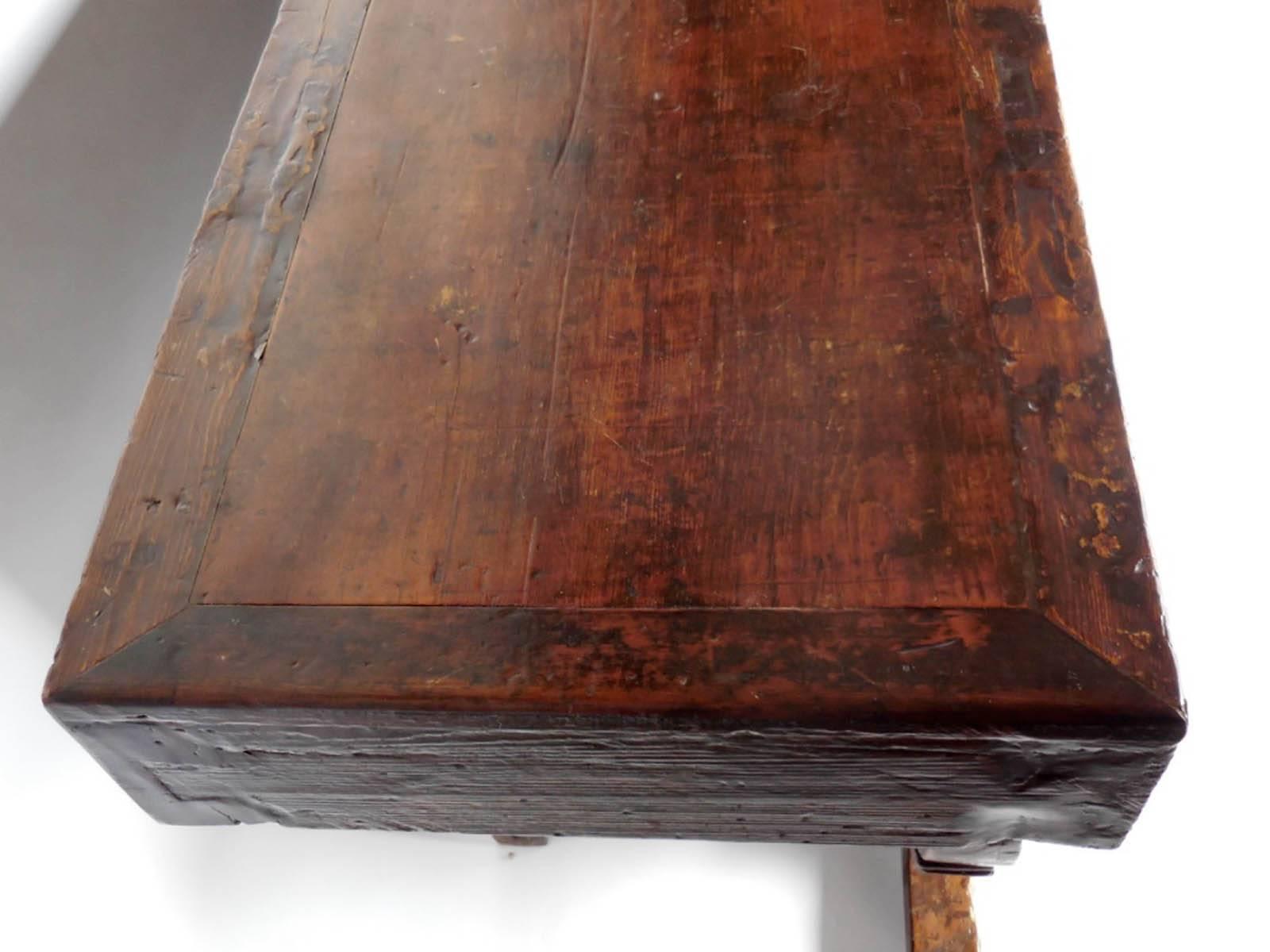 18th Century and Earlier 18th Century Large-Scale Chinese Red Altar Table