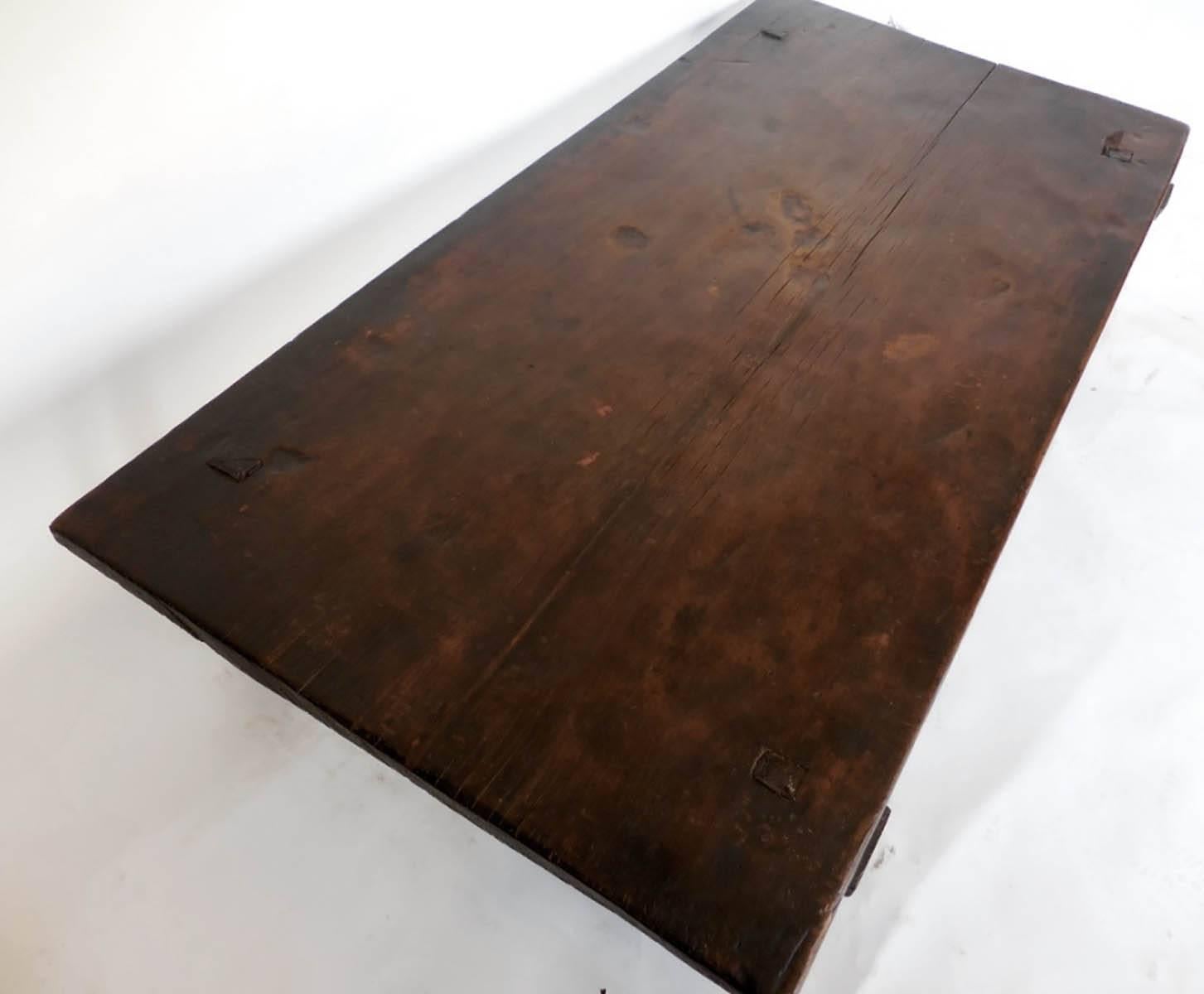 19th Century Primitive Modern Coffee Table In Good Condition In Los Angeles, CA