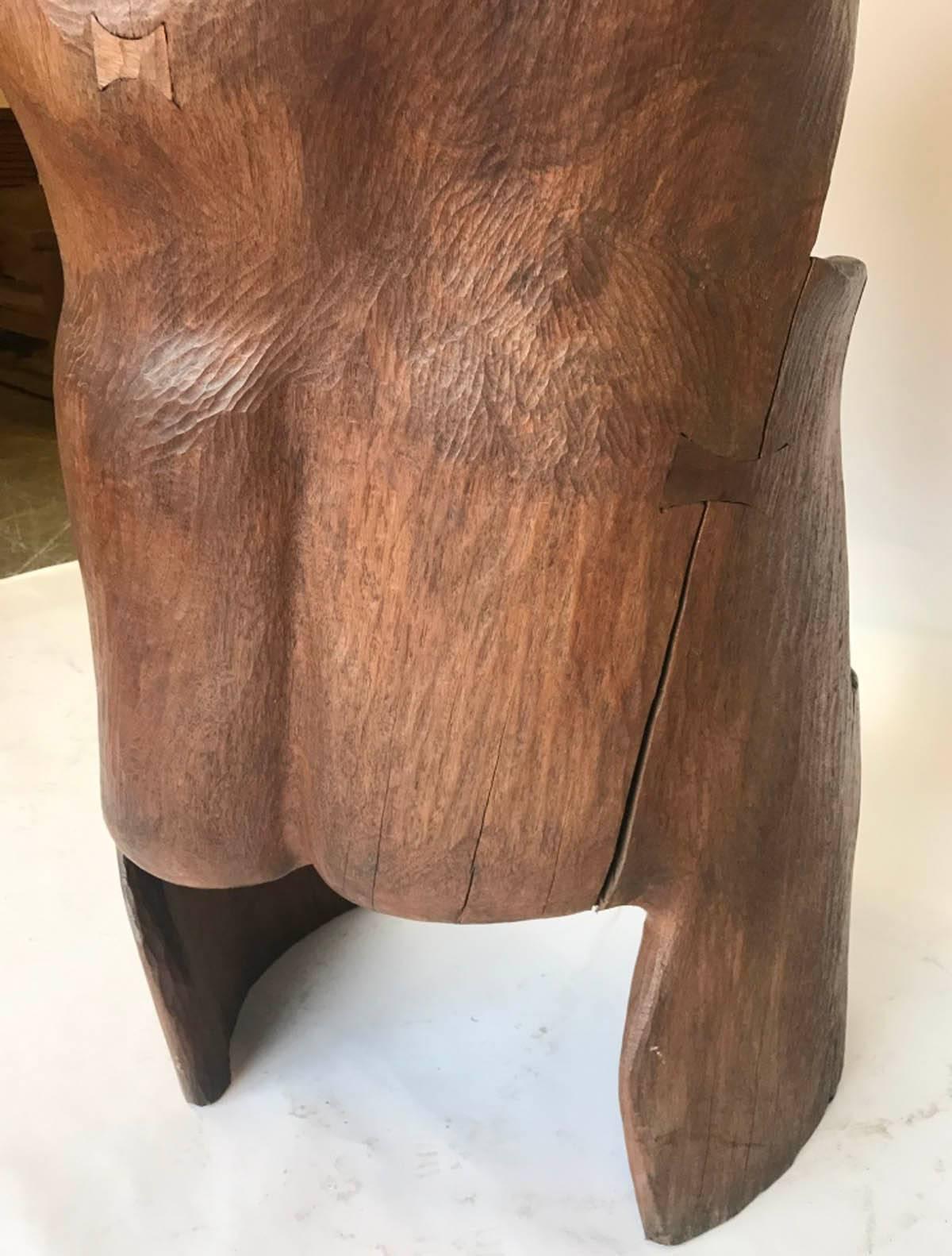 Organic Modern Mahogany Occasional Chair In Good Condition In Los Angeles, CA