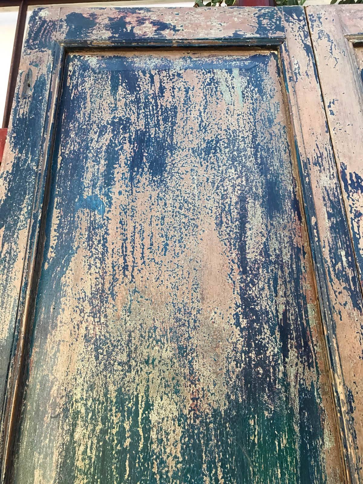 Pair of 19th Century Painted Doors In Good Condition In Los Angeles, CA