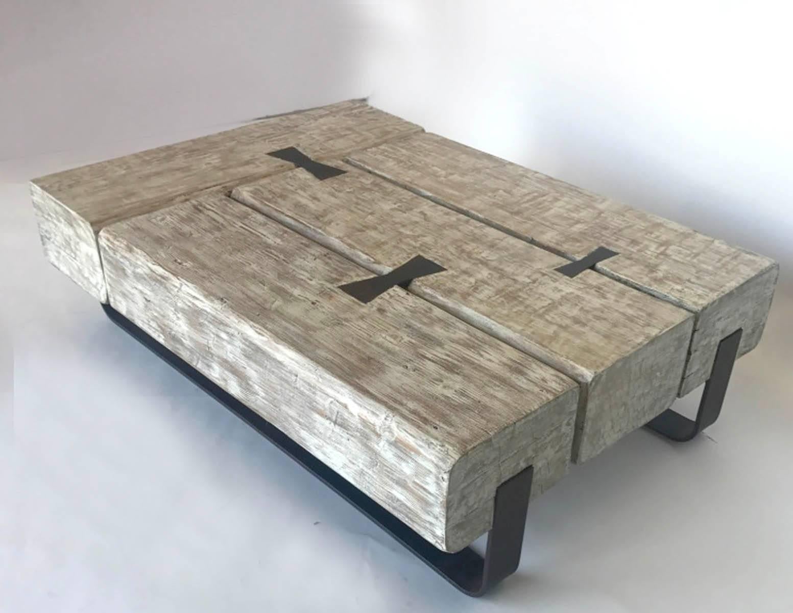 wood beam coffee table