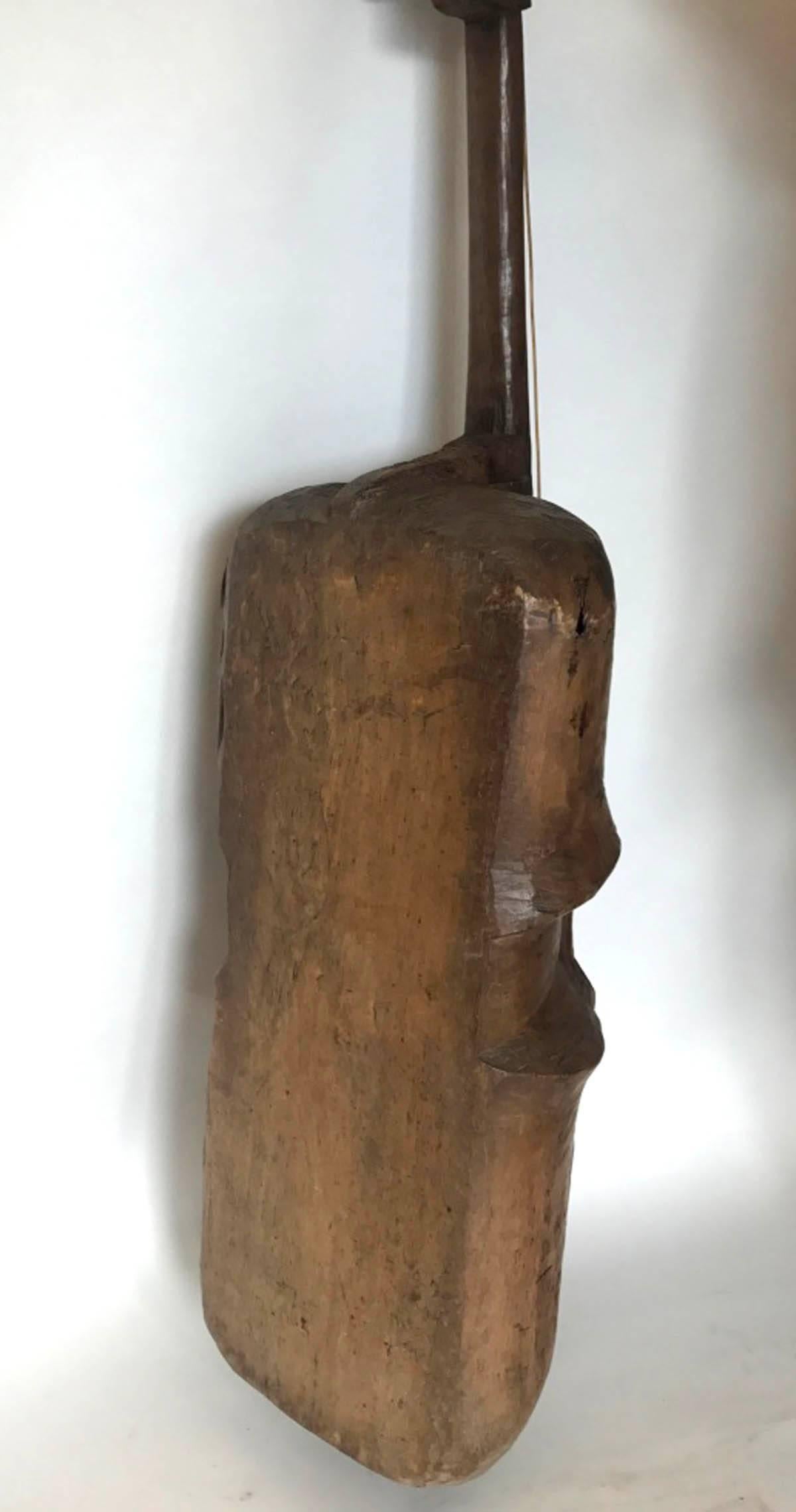 20th Century Vintage Carved Wooden Bass Sculpture