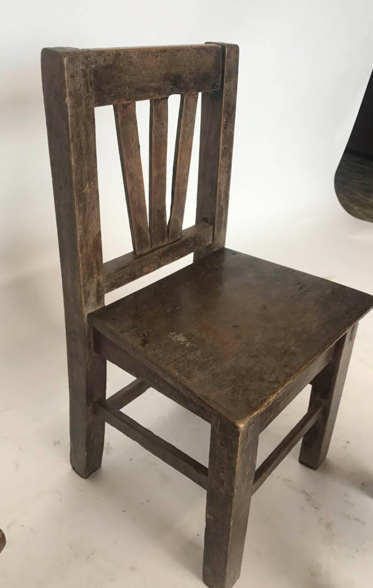 Collection of Vintage Kid's Chairs and Stool In Good Condition In Los Angeles, CA