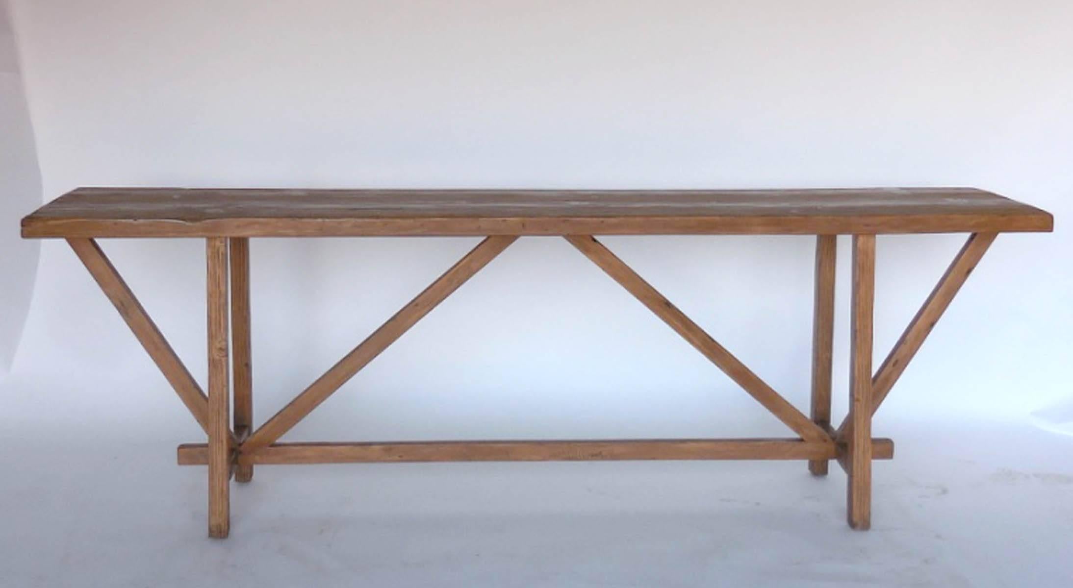 Oak Dos Gallos Custom Buttress Console For Sale