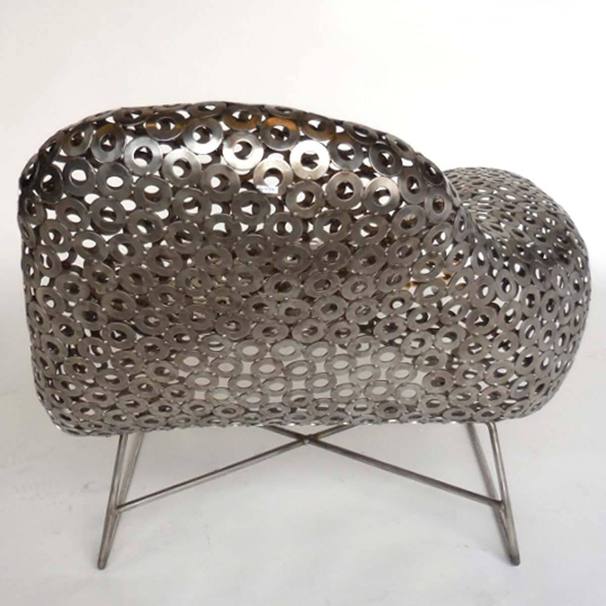 Contemporary Freeform Metal Lounge Modern Lounge Chair