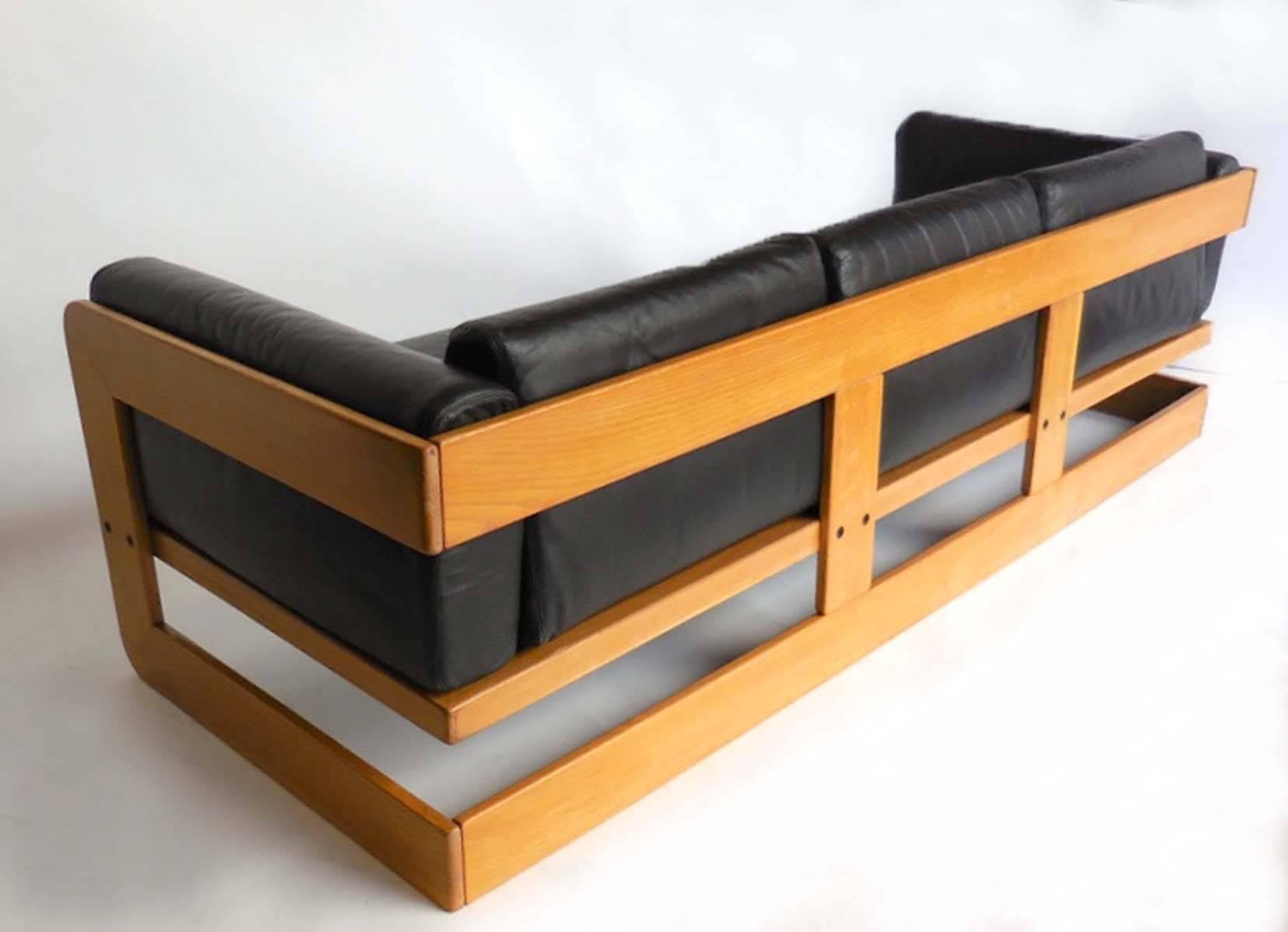 Modern Giuseppe Raimondi Leather Sofa and Chair