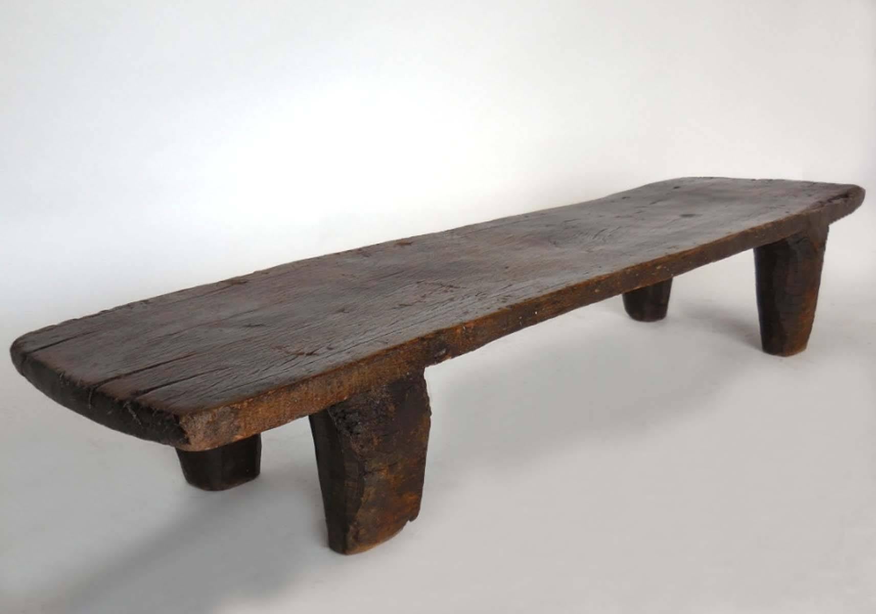 Nigerian Antique Wood Nupe Bench or Coffee Table